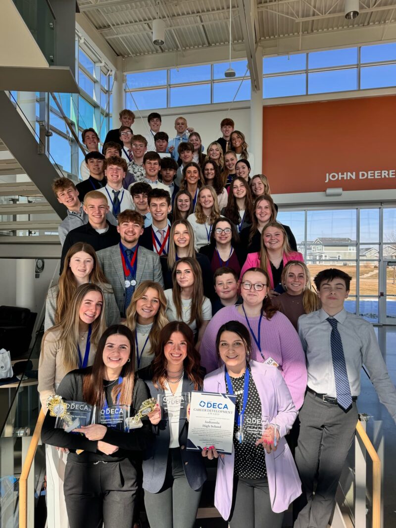 Group of DECA students